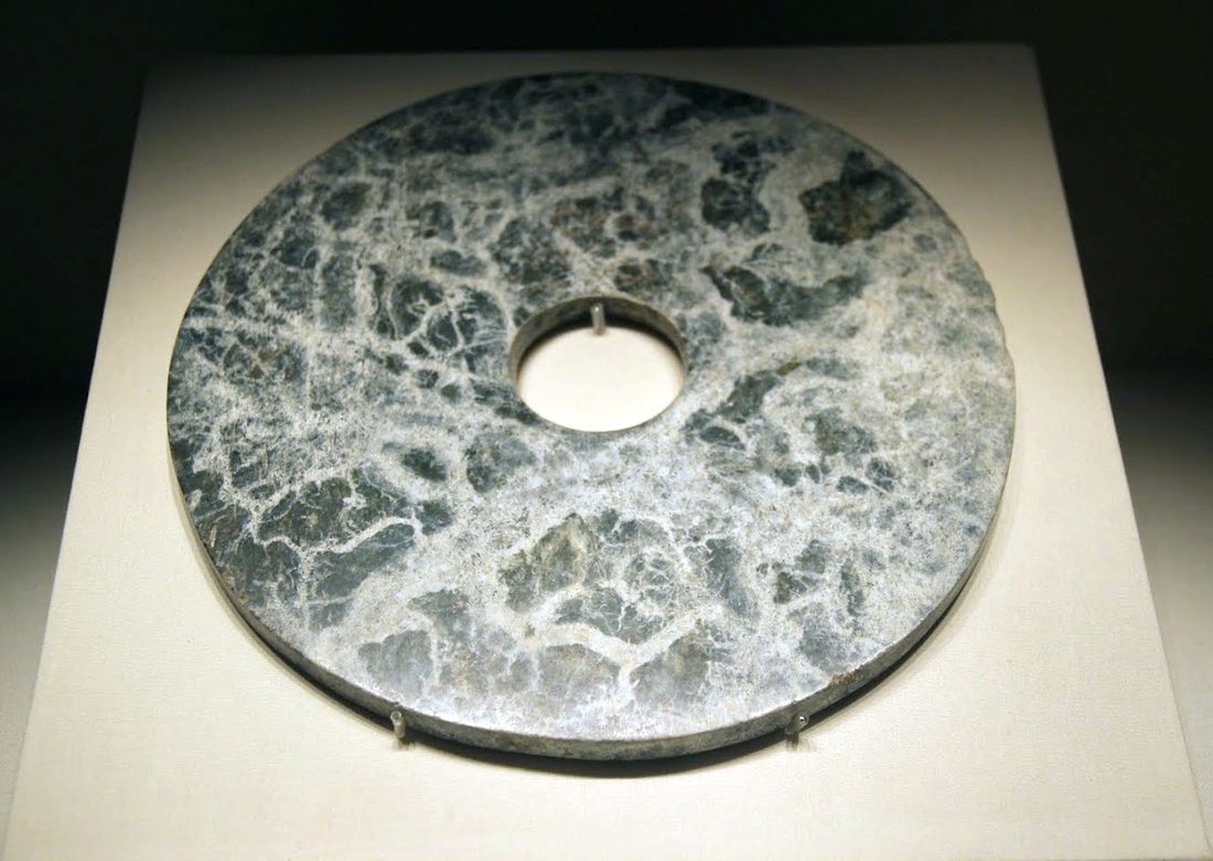 Jade bi disk, Liangzhu culture, Chinese Neolithic