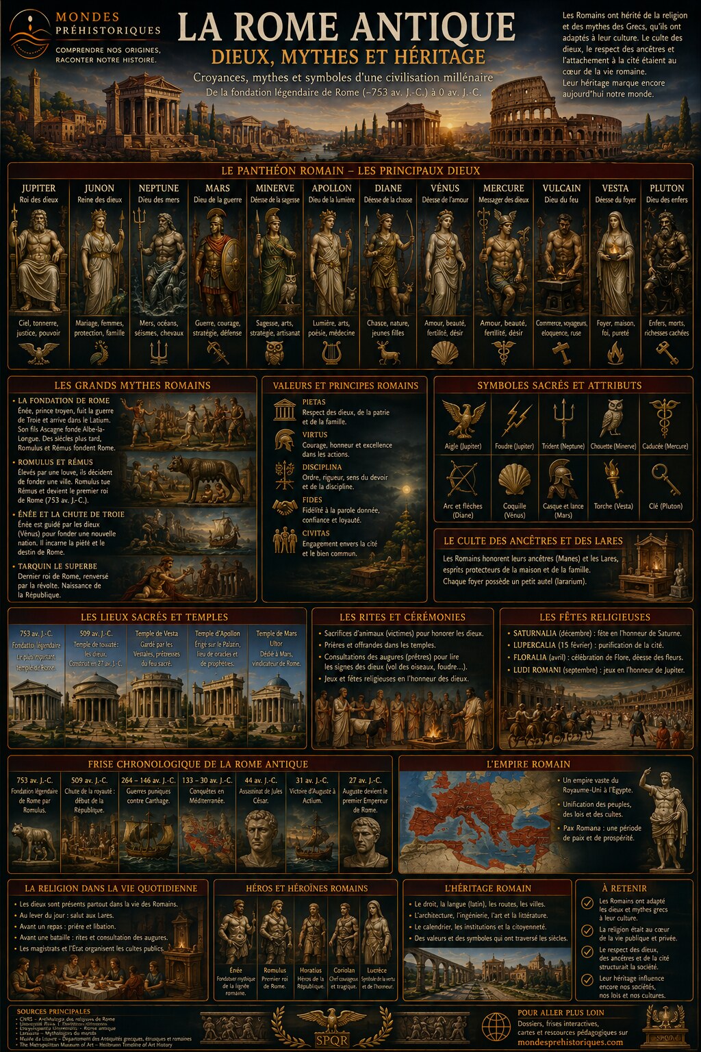 La Rome Antique - Dieux, Mythes et Heritage