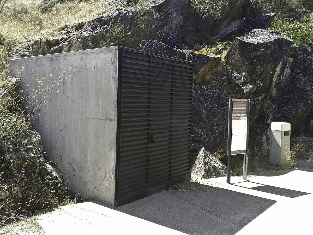 Entrance of the Escoural cave in Portugal
