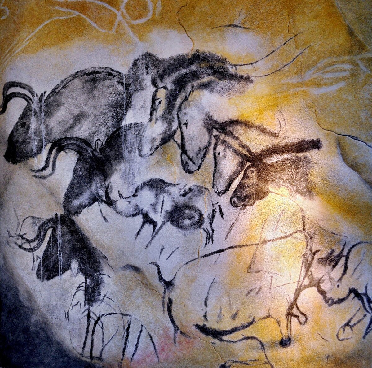 Panel of the horses from the Chauvet cave