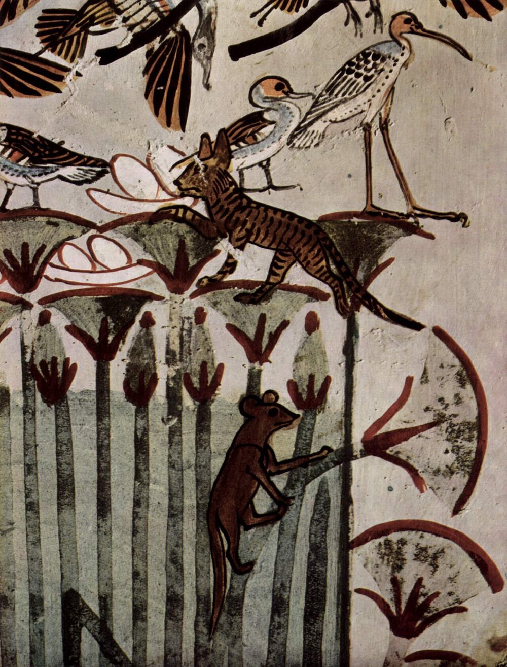 Painted scene from the tomb of Menna, agriculture and offerings