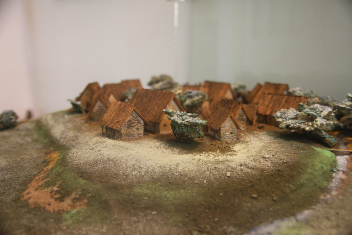 Scale reproduction of a Cucuteni village, Piatra Neamț museum