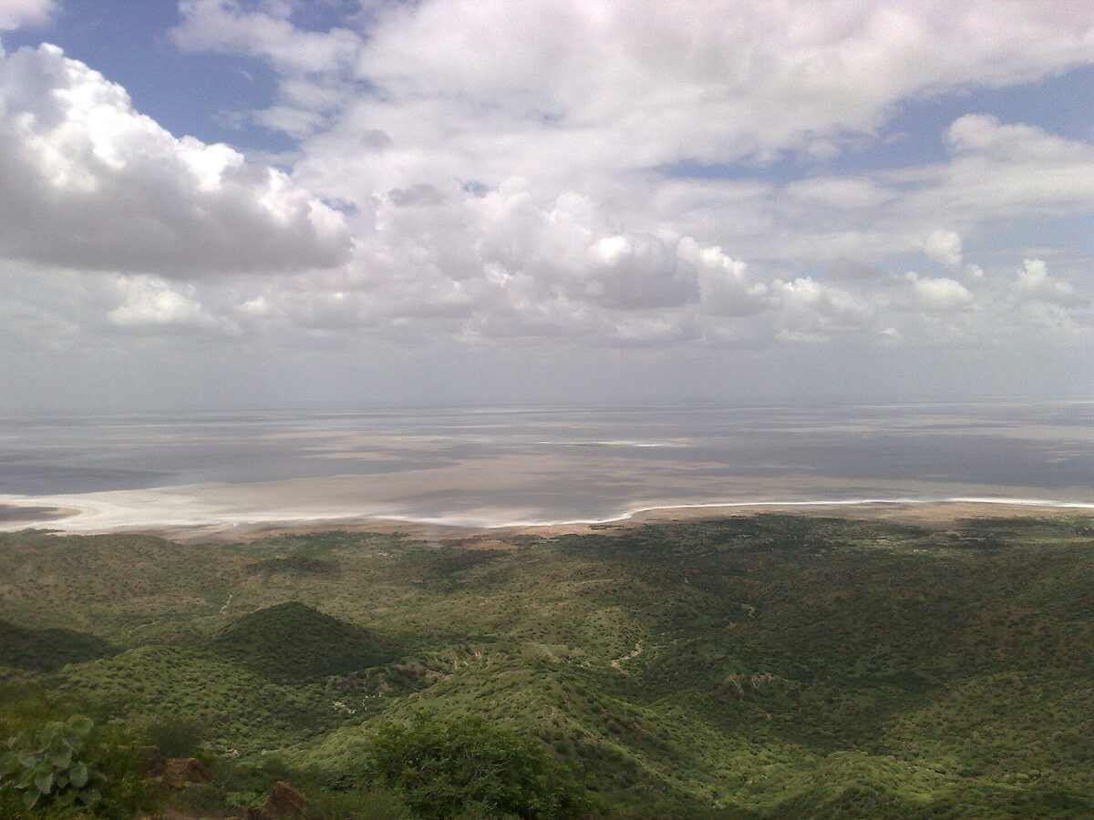 Paysage du Rann de Kutch, désert de sel blanc du Gujarat