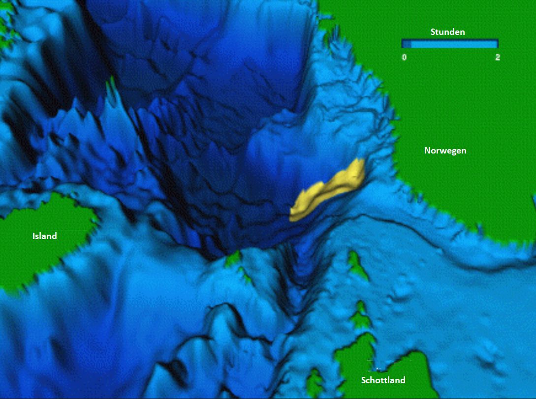 Schéma du glissement de terrain sous-marin de Storegga