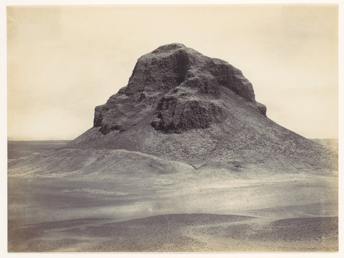 View of the Dahshur site with pyramid, Egypt - Metropolitan Museum of Art, public domain