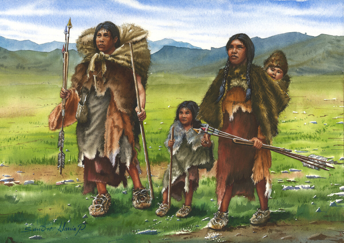 Reconstitution de chasseuses de Puno