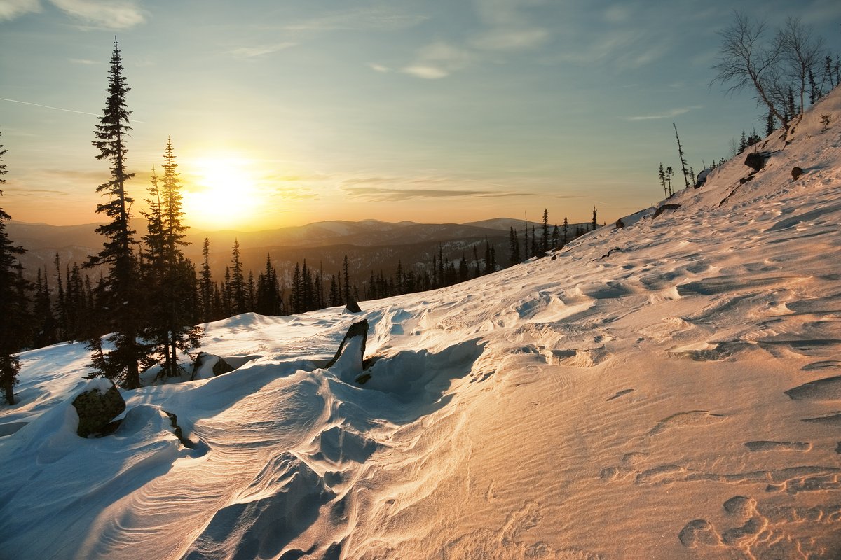 Taiga de Siberie meridionale, paysage des chasseurs-cueilleurs ymyyakhtakh