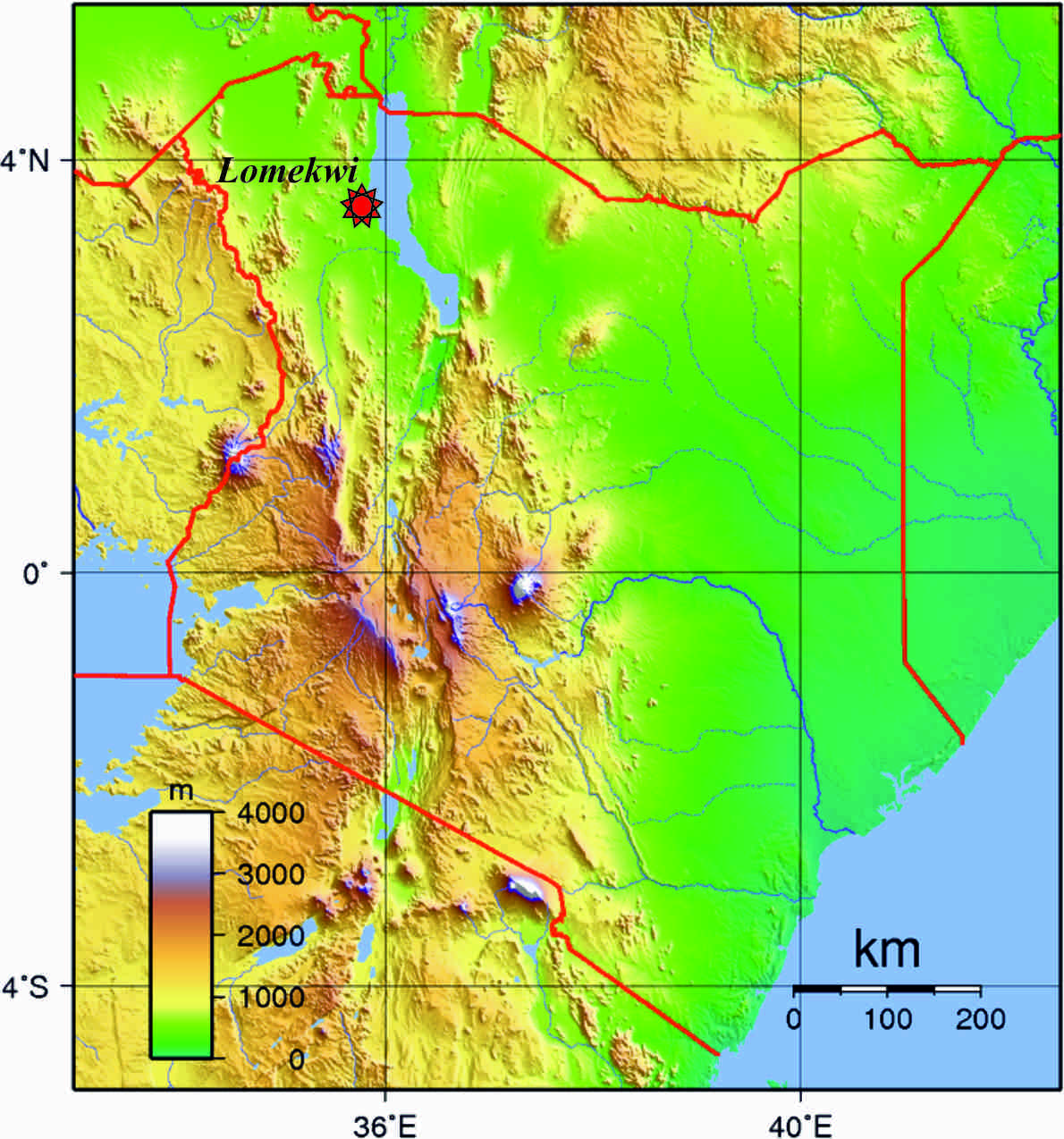 Site de Lomekwi, lac Turkana, Kenya