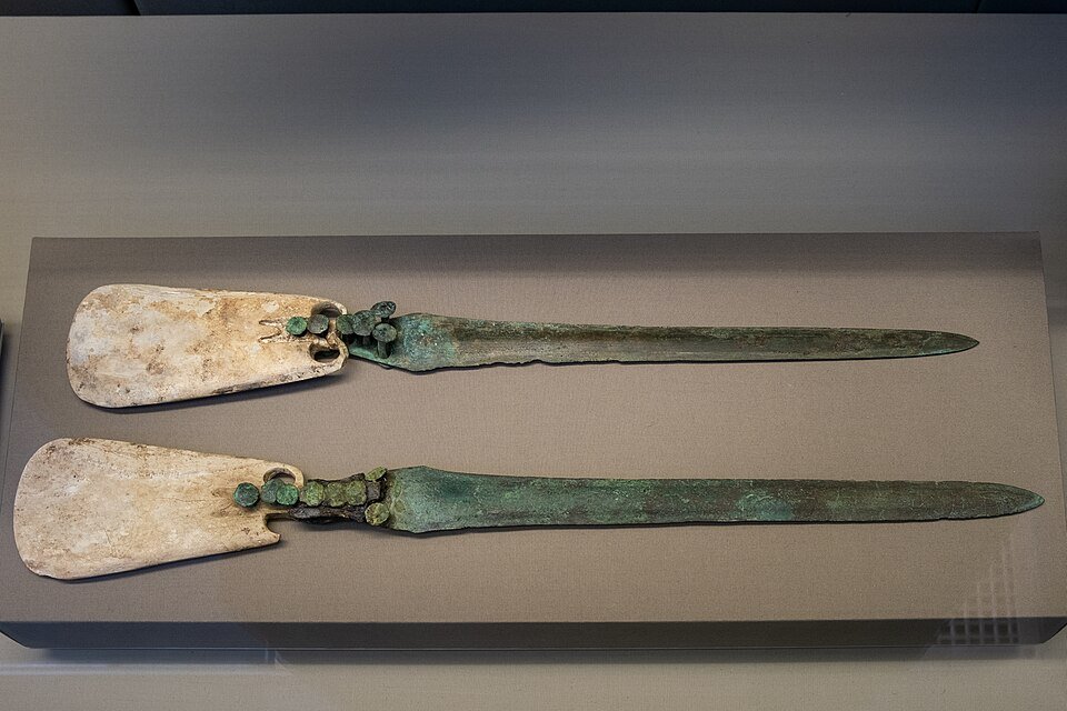 Bone and copper daggers from the Kerma civilisation, British Museum
