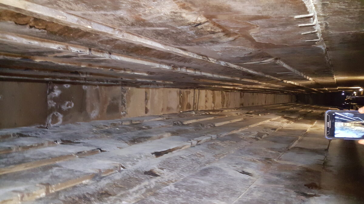 Grand Gallery of the Great Pyramid of Khufu, a 47-metre corbelled corridor