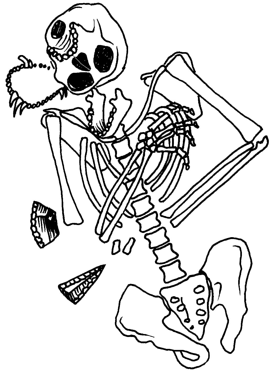 Illustration of a Neanderthal burial