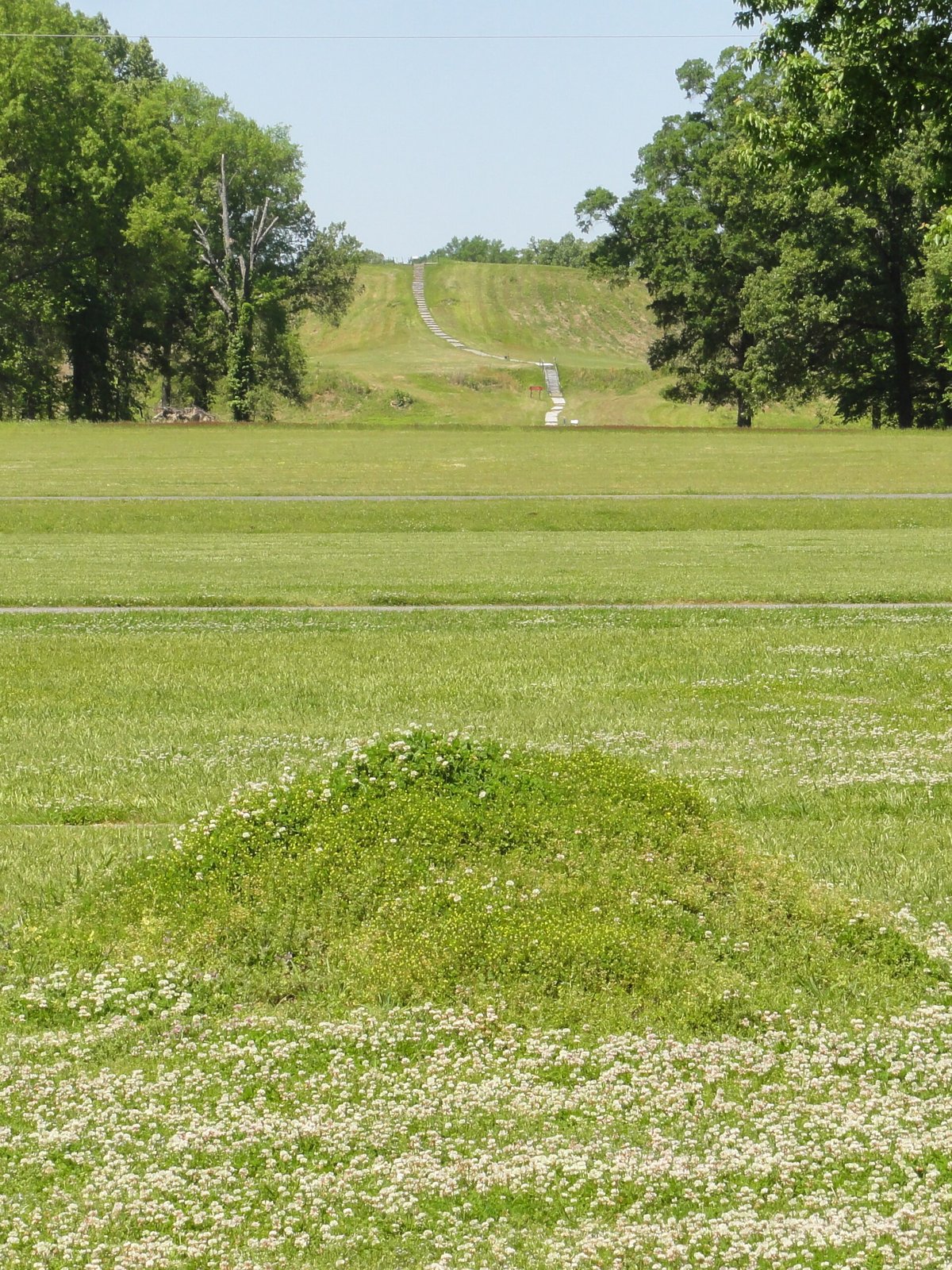View of the various mounds at the Poverty Point site in Louisiana