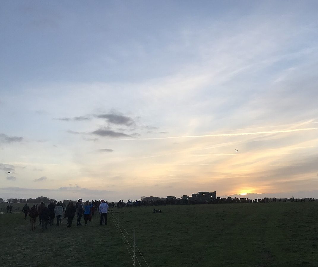 Lever de soleil au solstice d'hiver à Stonehenge