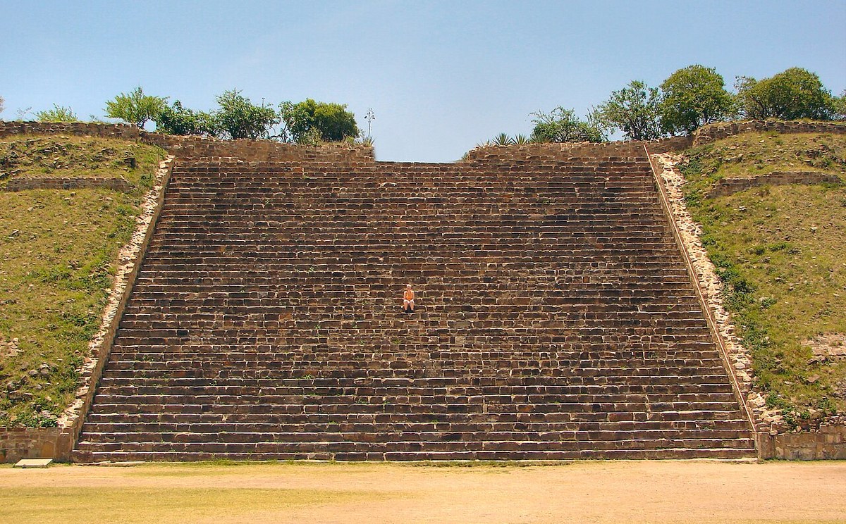 Monte Albán, Zapotec capital of Oaxaca, Mexico. View of the central great plaza.